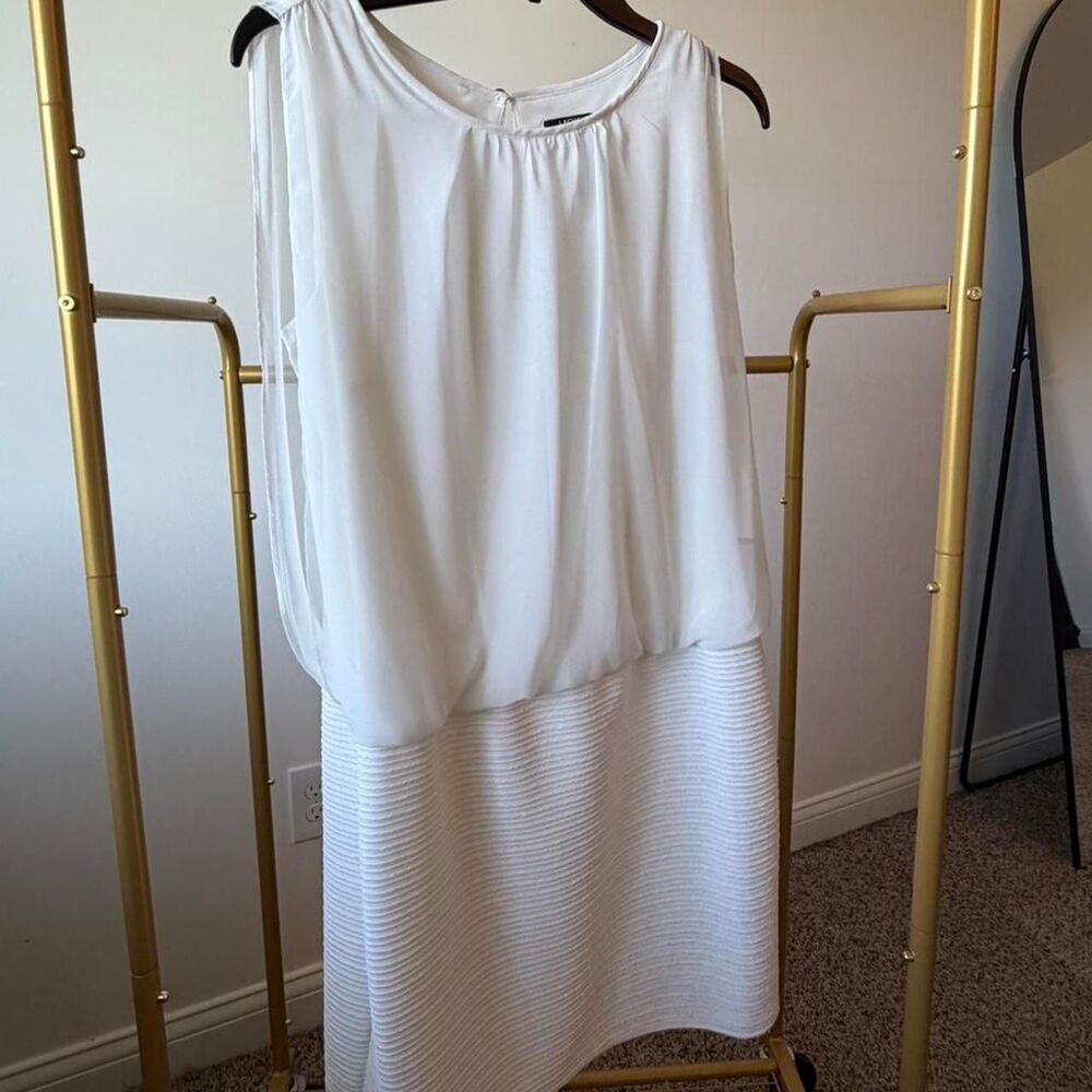 MSK Women's White Mini bodycon Dress